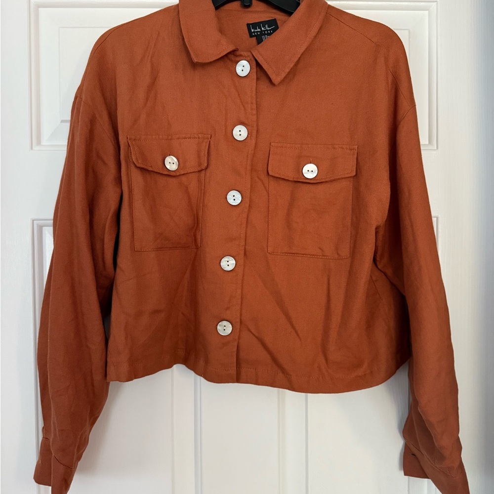 Nicole Miller Women's Rust Utility Jacket-M